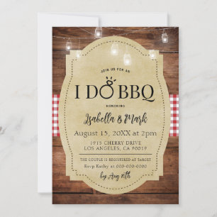 Yo hago barbacoa barbacoa novia ducha invitación