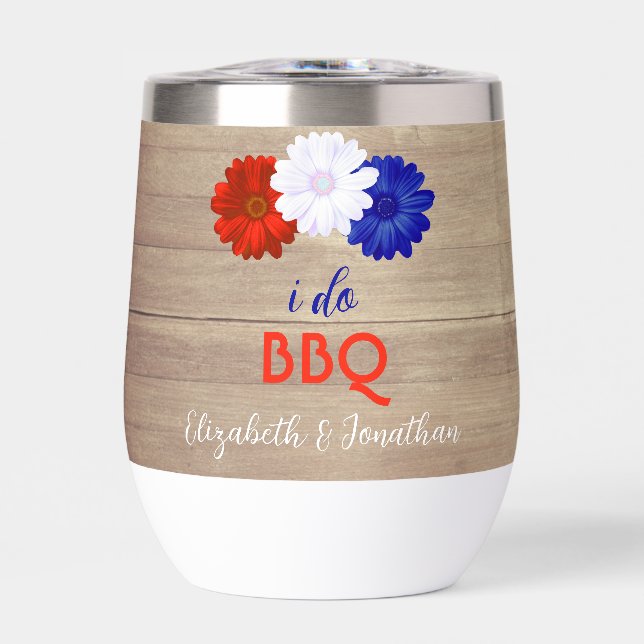 Yo hago barbacoa floral patriótica (Frente)