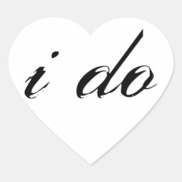 Yo hago el Pegatina del corazón negro sobre blanco