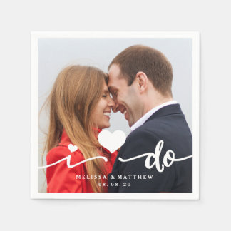 Yo hago la servilleta de papel de Boda de fotos de