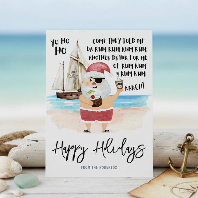 Yo Ho Ho Santa Pirata Ron Playa Navidad  (Subido por el creador)