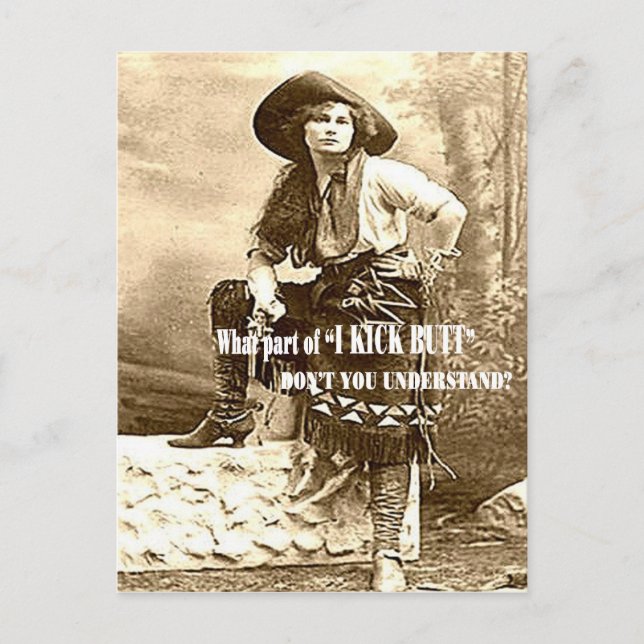 Yo le pido a Butt la postal de chica occidental (Anverso)