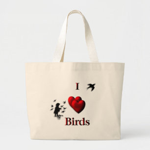 Yo los pájaros del corazón tote la bolsa