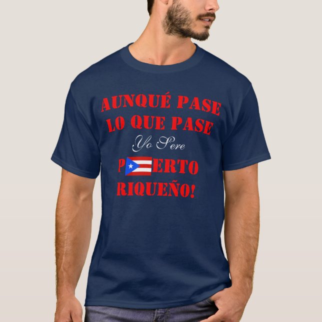 Yo Puerto seco Riqueño, camiseta puertorriqueña (Anverso)