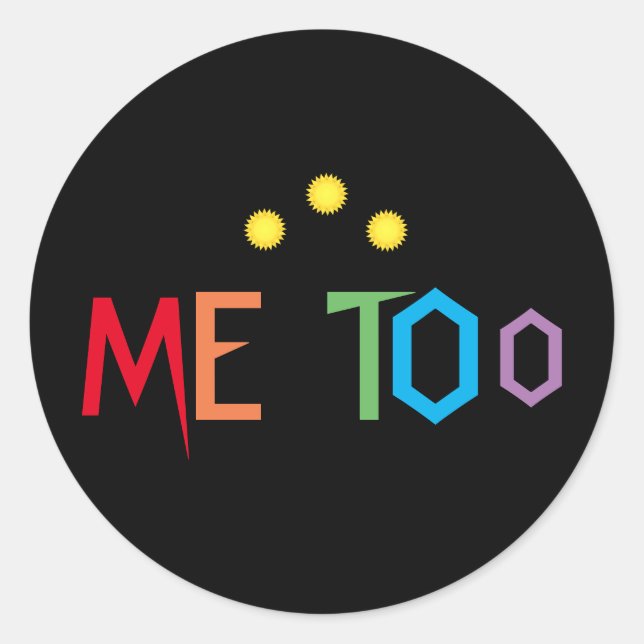 YO TAMBIÉN en Pegatinas de colores arcoiris (Anverso)