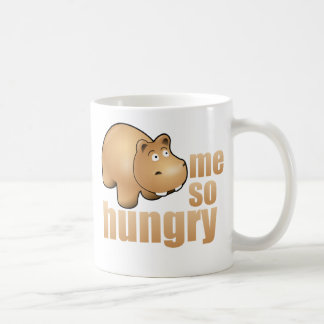 yo taza de café divertida tan hambrienta del