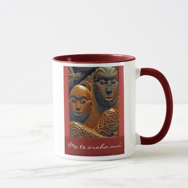 "Yo Te taza de Aroha Nui maorí" (Derecha)