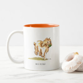 "Yo y mi bola" Cockapoo dos entonaron la taza