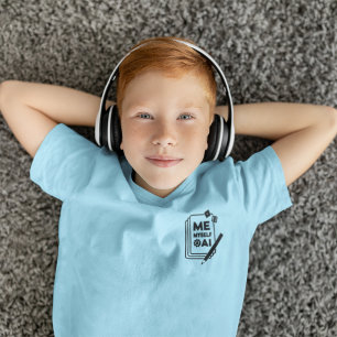 Yo, yo y AI, la camiseta de los chicos de arte neg