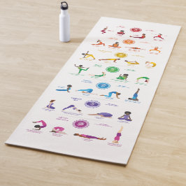 Yoga Chakra Pose Yoga Mat - 74 wb