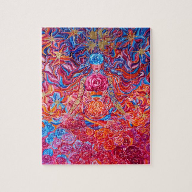 Yoga de la meditación del rompecabezas (Vertical)