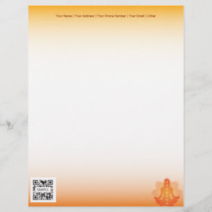 Yoga de la plantilla del papel con membrete