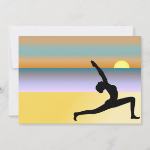 Yoga En Las Invitaciones De Los Personalizados De