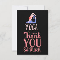 Yoga Gracias tarjeta para instructor
