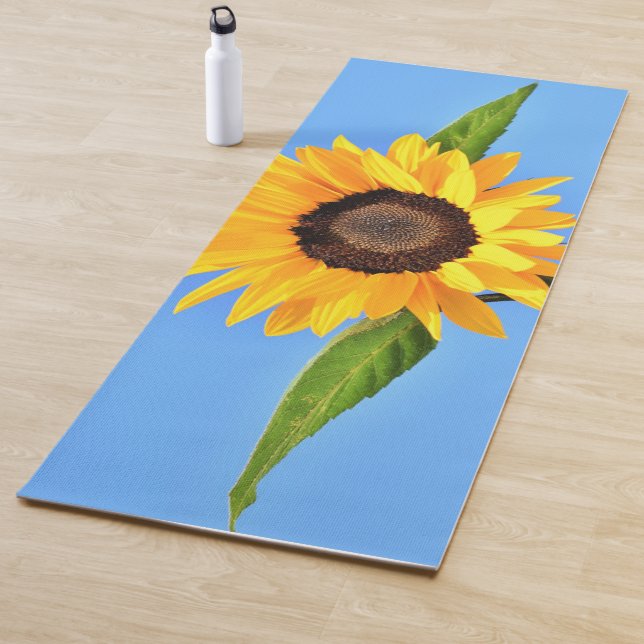 Yoga Mat Blue Sky de girasol amarillo (In situ)