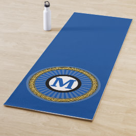 Yoga Mat - Blue Stripe Personalizado - Añadir Inic
