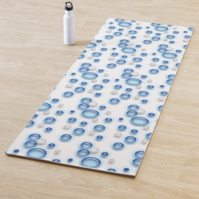 Yoga Mat - Burbujas en azul y blanco (In situ)