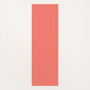 Yoga Mat con fondo rosa y tallos amarillos