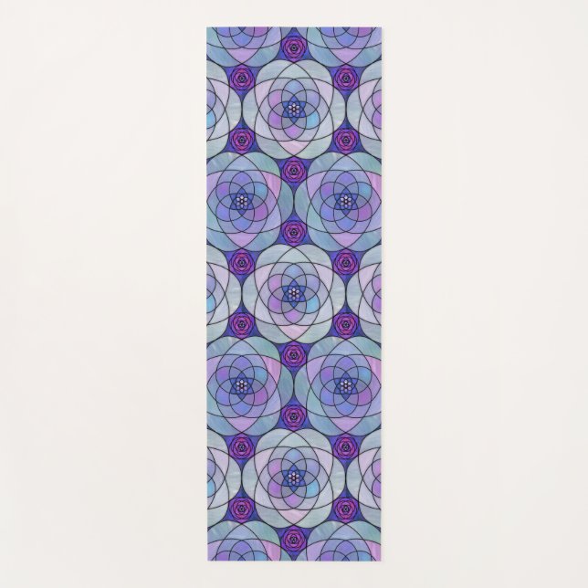 Yoga Mat con mandala de color joyero (Anverso)