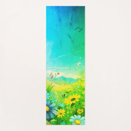 Yoga Mat con Meadow en tonos verdes