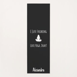 Yoga Mat Cool Fun Funny Yogi Joke Typography Humor