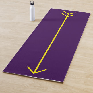 Yoga Mat de flecha amarilla - amarillo y púrpura