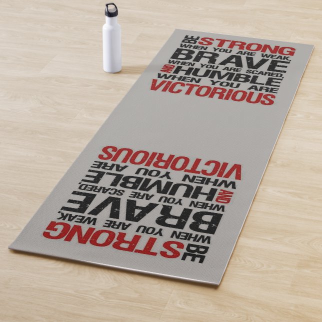 Yoga Mat Ejerce Fuerte Valiente Cotización Humilde (In situ)