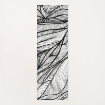 YOGA MAT feat. hand-drawn line art both sides
