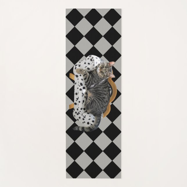 Yoga Mat Lazy Cat Diamond Hatch (Anverso)