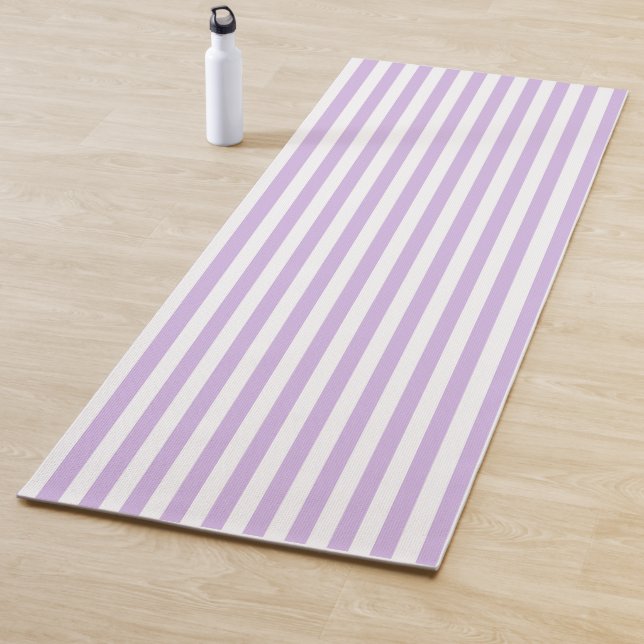 Yoga Mat - Lilac Stripe Patterns (In situ)