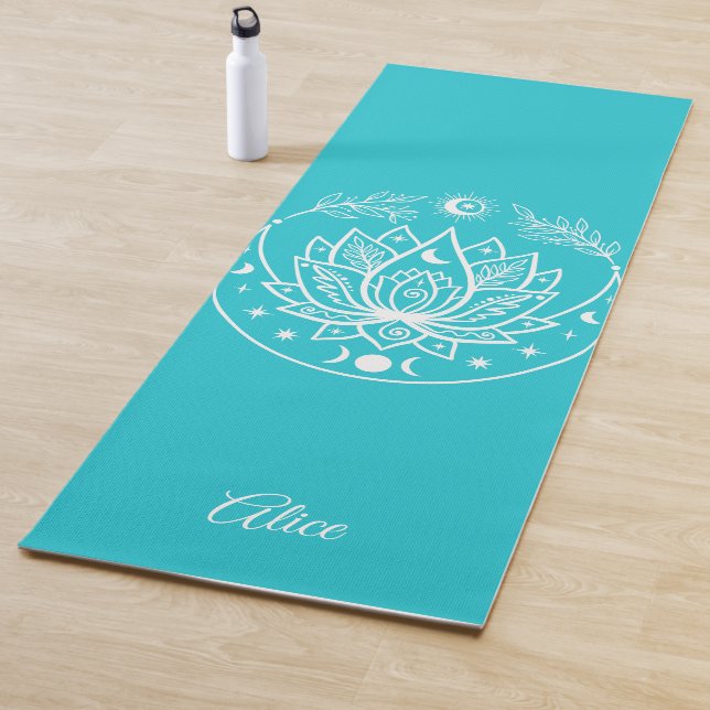 Yoga Mat Meditación personalizada Regalo Turquesa (In situ)