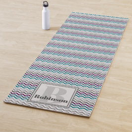 Yoga Mat - Monogramado Chevron Zigzag