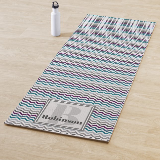 Yoga Mat - Monogramado Chevron Zigzag (In situ)