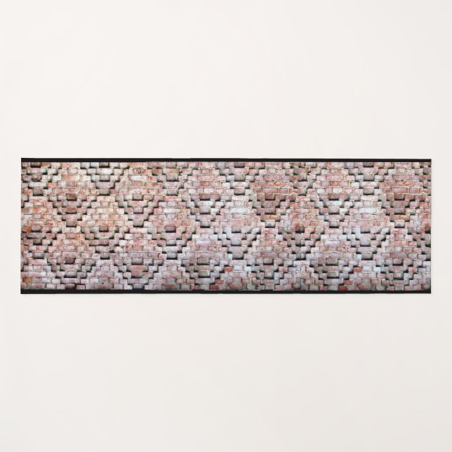 Yoga Mat - Patrón de diamantes de lino (Anverso (horizontal))