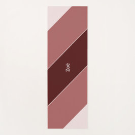 Yoga Mat - Personalised Pink Stripes Pattern