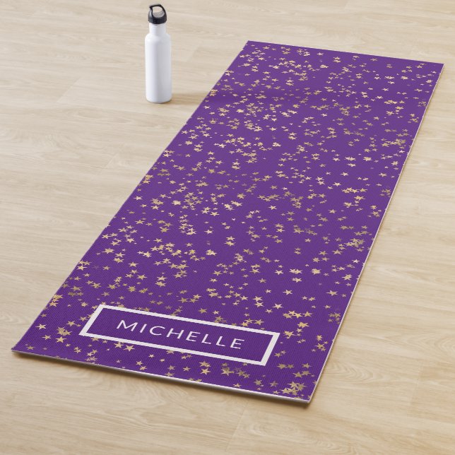 Yoga Mat personalizado de las estrellas doradas (In situ)