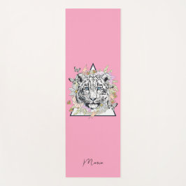 Yoga Mat personalizado nombre tigre blanco