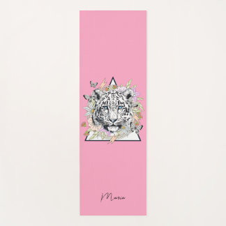 Yoga Mat personalizado nombre tigre blanco