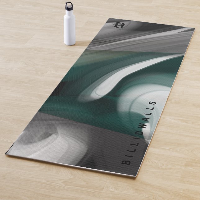 Yoga Mat Resumen Arte Black Green Emerald (In situ)