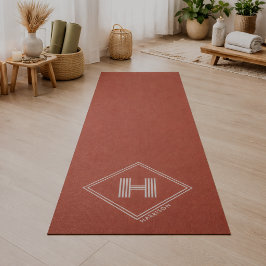 Yoga Mat | Stylish Geometric Initial Monogram