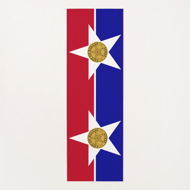 Yoga Mats con bandera de Dallas, EE.UU. (Anverso)