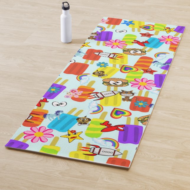 Yoga Mats Yoga Ice Cream Hamburger Spaceships (In situ)