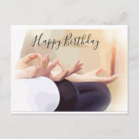 Yoga Meditación el dedo índice Tarjeta de Cumpleañ