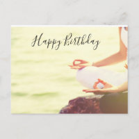 Yoga Meditación el dedo índice Tarjeta de Cumpleañ