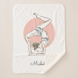 Yoga Mujer manta de nombre personalizado
