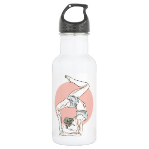 Yoga Mujer nombre botellas de agua personalizadas