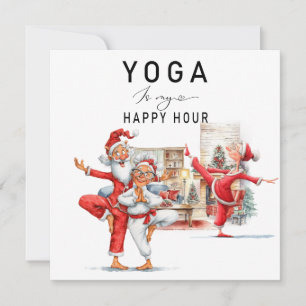 Yoga Navidad Santa Claus Posando