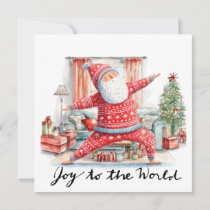 Yoga Navidad Santa Claus Posando yoga