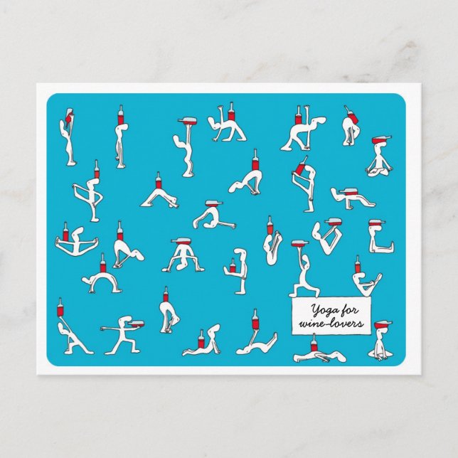Yoga para la postal de Winelovers (Anverso)