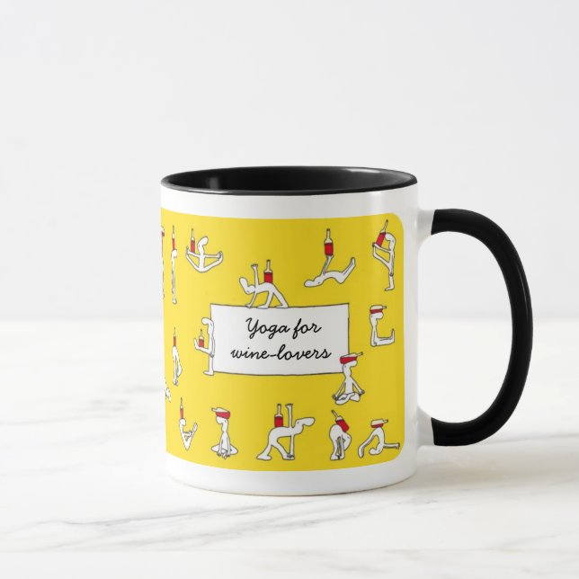 Yoga para la taza amarilla de Winelovers (Derecha)